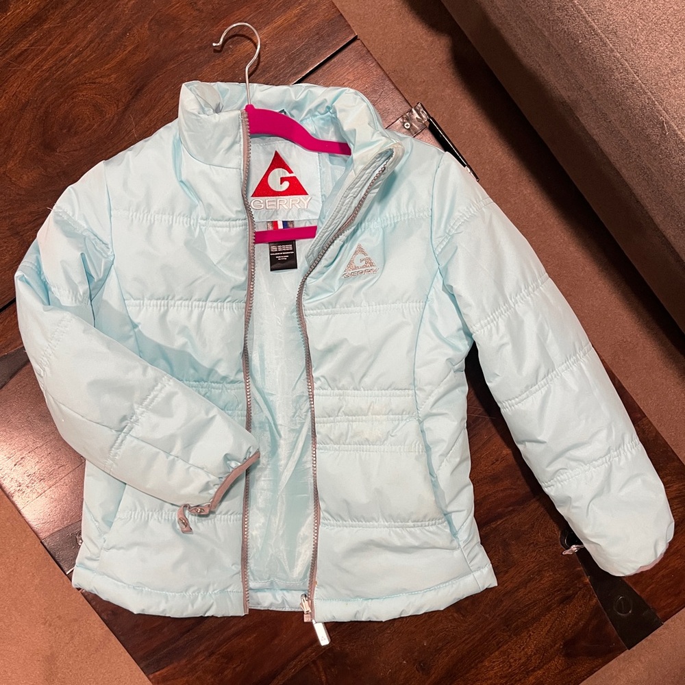 Sky Blue Kids Puffer Coat